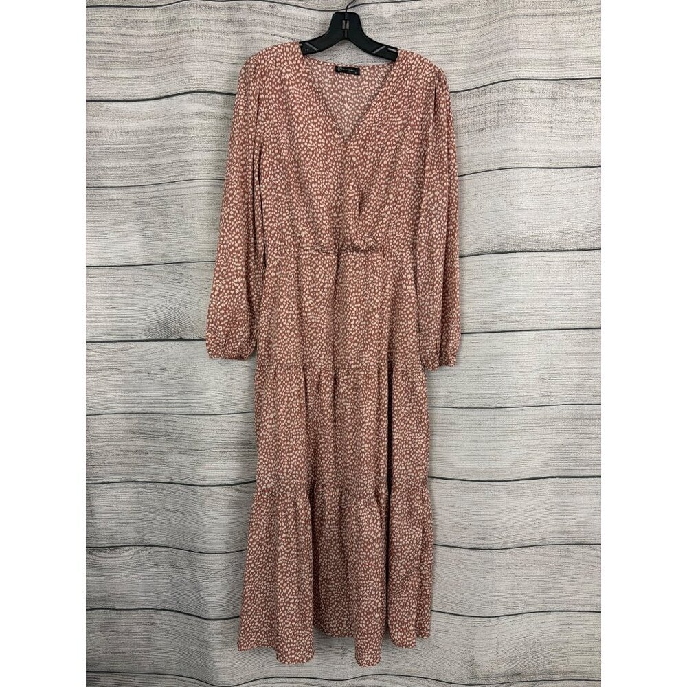 Prettygarden Tiered Maxi Animal Print Dress Size M
